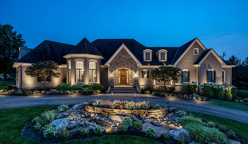 Texas home before landscape lighting